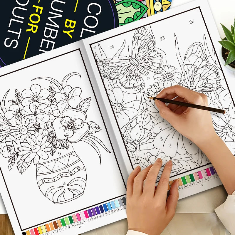 Color by Number Coloring Book for Adults: 20+ Pages of Fun & Calming Designs