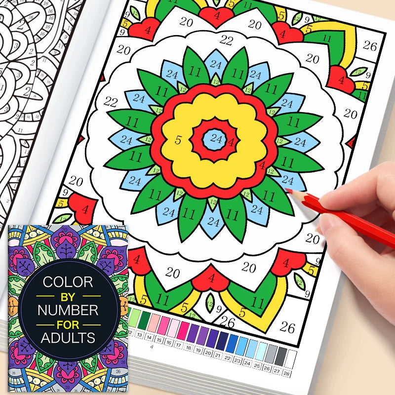 Color by Number Coloring Book for Adults: 20+ Pages of Fun & Calming Designs