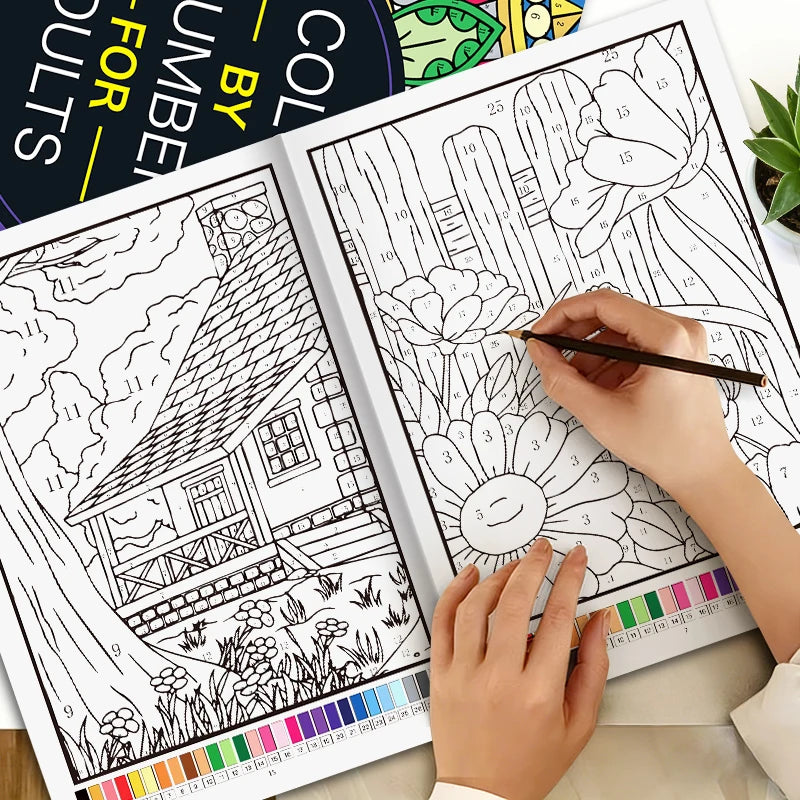 Color by Number Coloring Book for Adults: 20+ Pages of Fun & Calming Designs