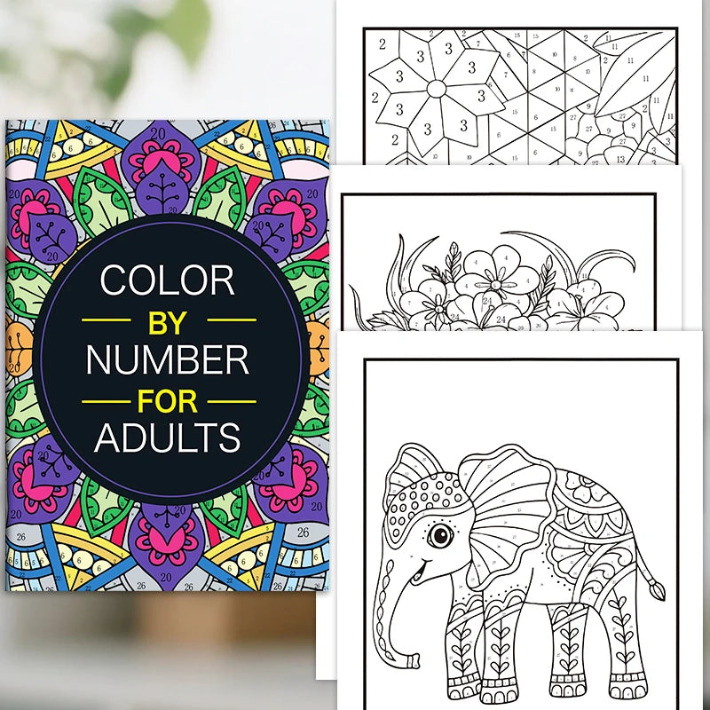 Color by Number Coloring Book for Adults: 20+ Pages of Fun & Calming Designs