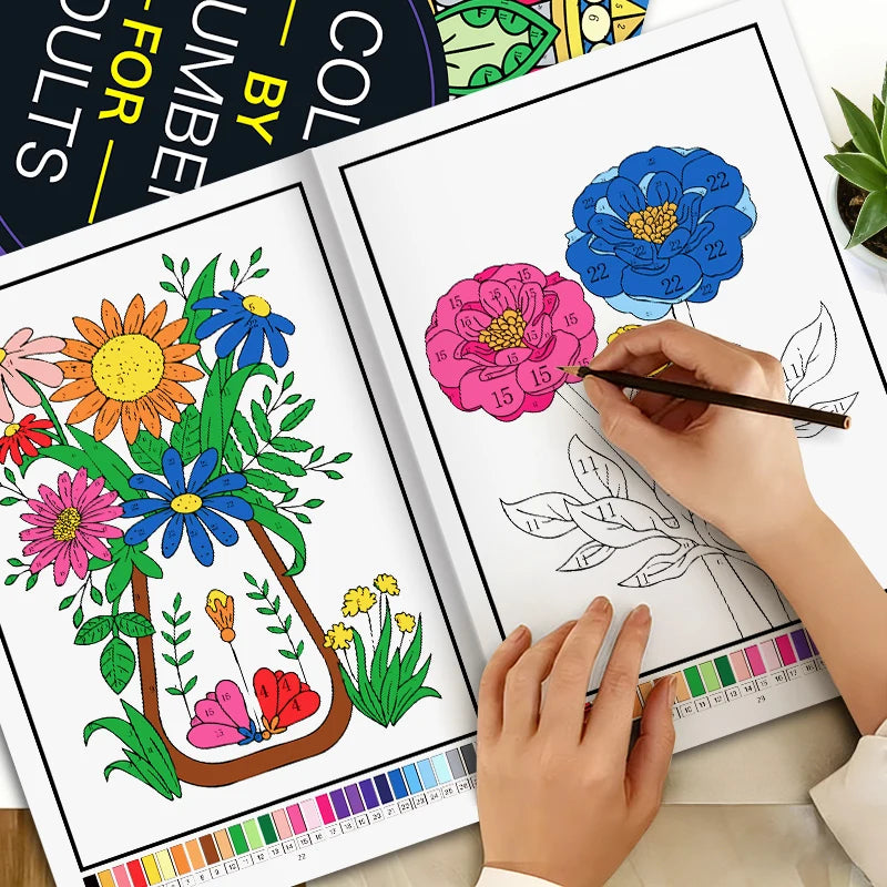 Color by Number Coloring Book for Adults: 20+ Pages of Fun & Calming Designs